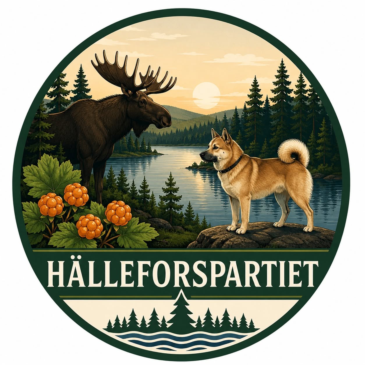 Hälleforspartiets logotyp
